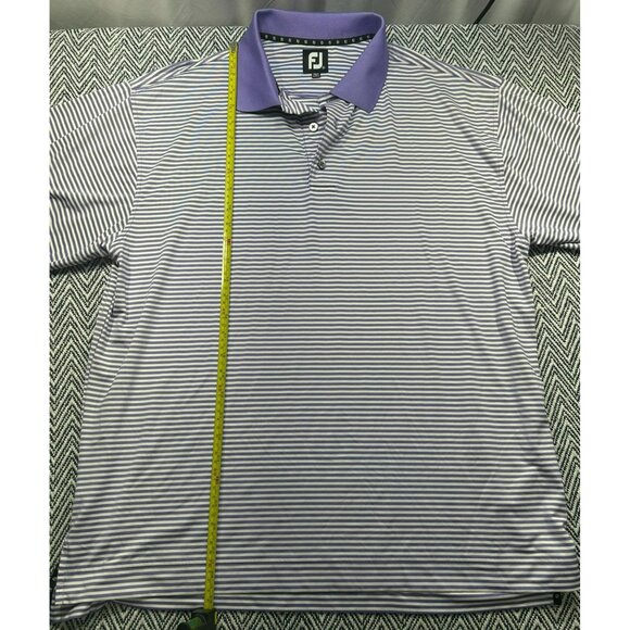 FootJoy Other - FootJoy FJ Men's Purple & White Striped Polo Shirt Size L